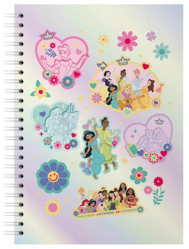 Cuad.td Espiralado 16*21 Princesas