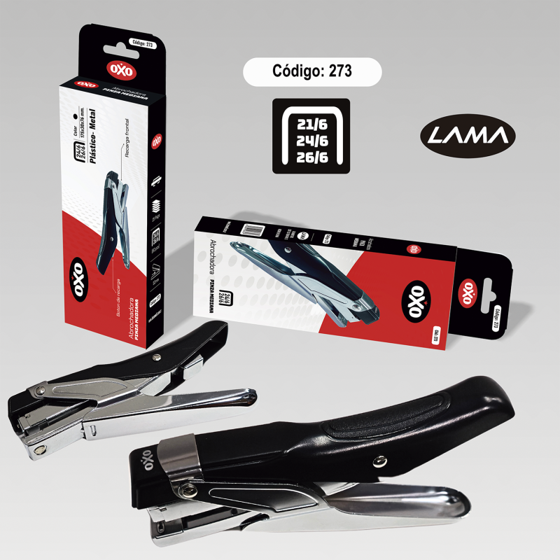 Pinza Oxo 24/6 Negra 20H 273