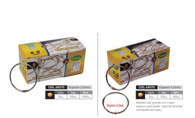 Aros De Metal 75Mm Lama