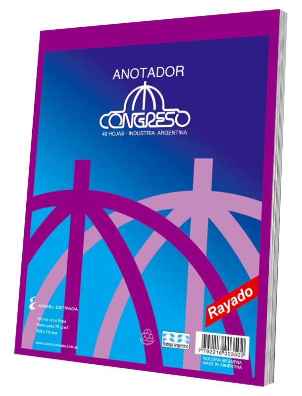 Block Congreso Anotador *40H Rayado
