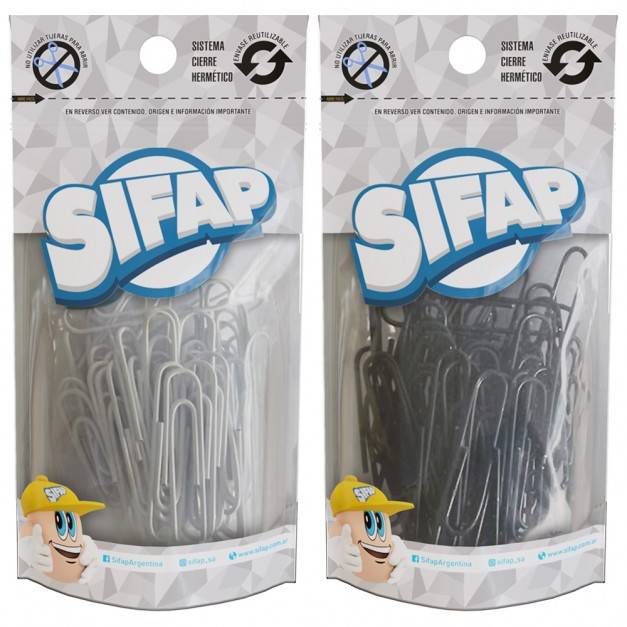 Broches Clips Sifap N§6 Black & Whi