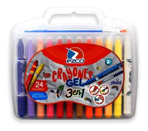 Crayon Ezco Gel *24 + Pincel