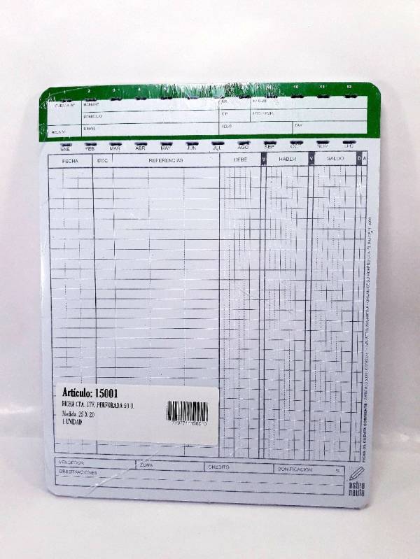 Ficha Cta./Cte.astronauta 5001