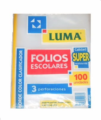 Folio Escolar Luma *100 Bde Color