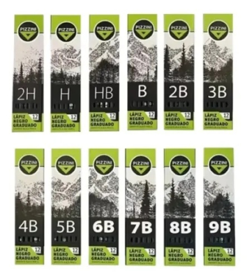 Lapiz Pizzini Graduado Grafito *12