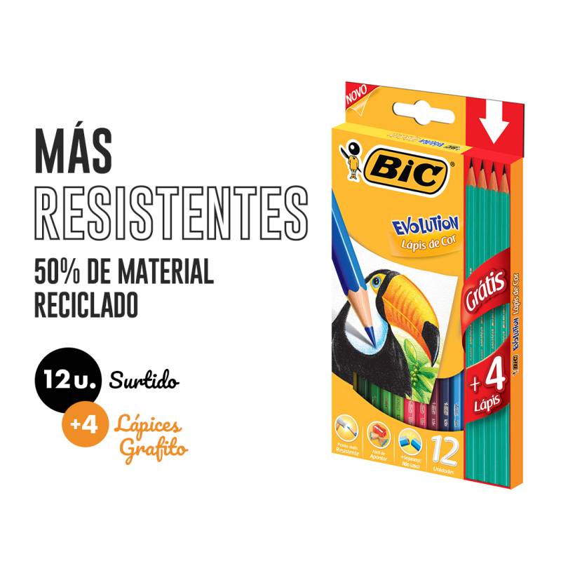 Lapiz Bic Evolution *12L Color