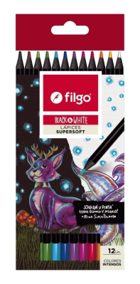 Lapiz Filgo * 12L Black & White