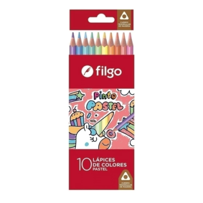 Lapiz Filgo * 10L Color Pastel