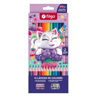 Lapiz Filgo * 12L Color Gatito