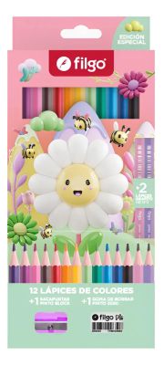 Lapiz Filgo * 12L Color Flores