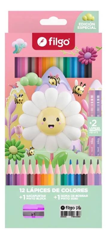 Lapiz Filgo * 12L Color Flores