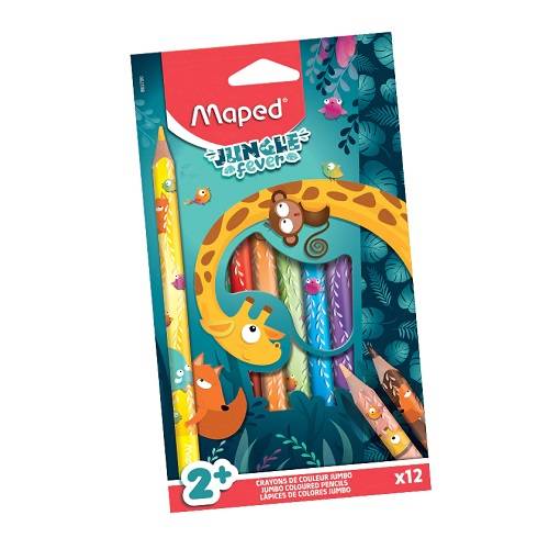 Lapiz Maped Jungle Fever Jumbo *12