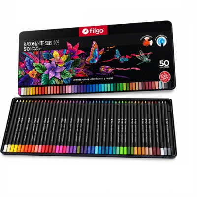 Lapiz Filgo *50 Black & White Lata