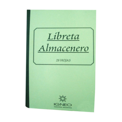 Libreta Almacenero 18 Hjs.