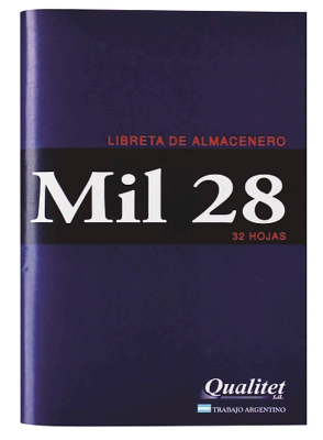Libreta Almacenero 32 Hjs.mil 28
