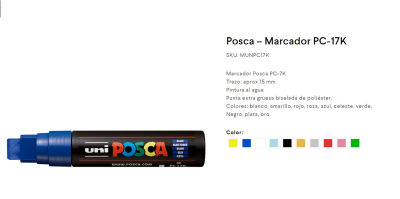 Marc.posca Pc-17K Pta.cuad.