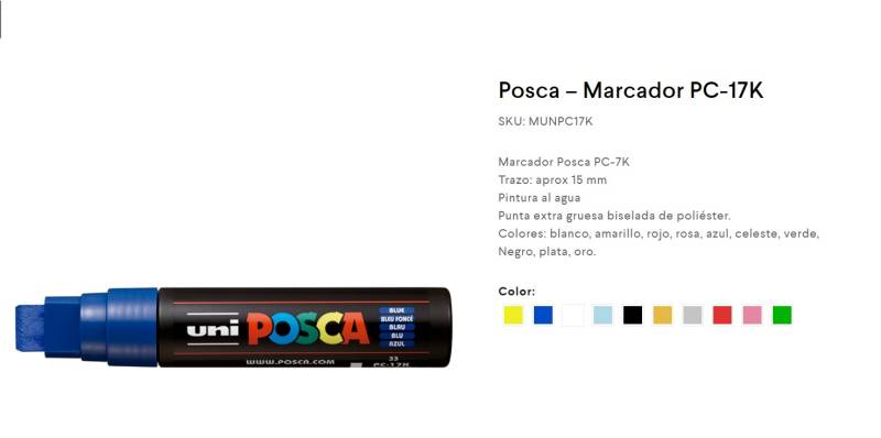 Marc.posca Pc-17K Pta.cuad.