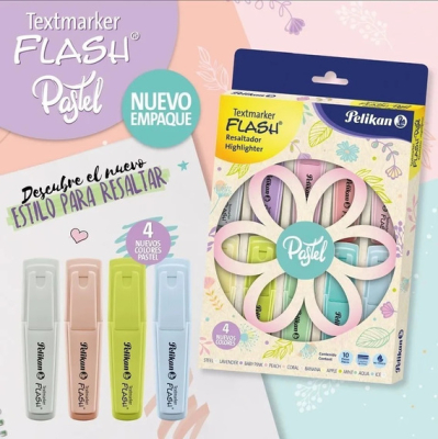 Resaltador Pelikan Flash Pastel *10