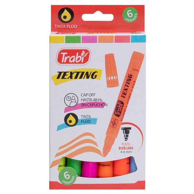 Resaltador Trabi Texting Fluo *6