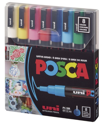 Marc.posca *8 Col.clasicos Pc-3M