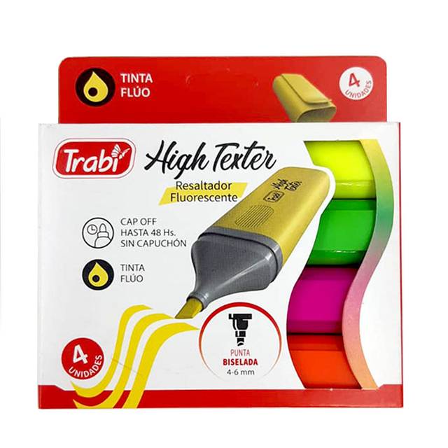 Resaltador Trabi High Texter*4