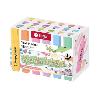 Resaltador Filgo Pastel *18 Chato
