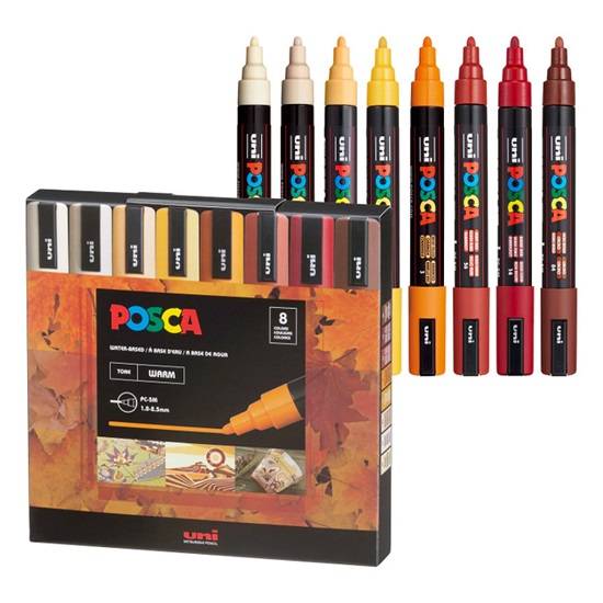 Marc.posca *8 Col.warm Pc-5M
