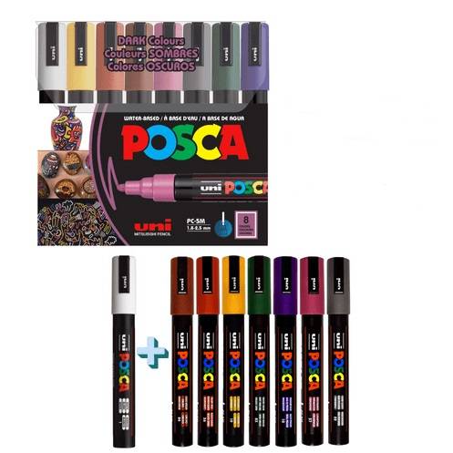Marc.posca *8 Col.dark Colours Pc5M