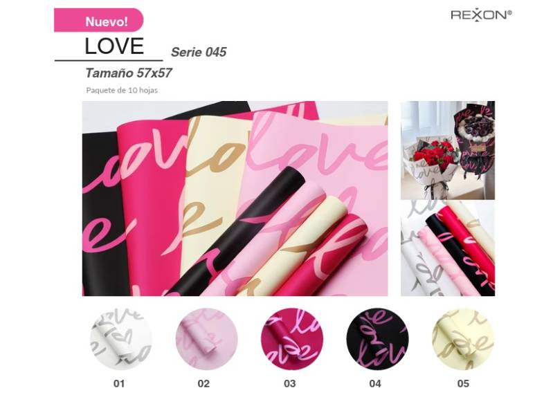 Papel Coreano Love Nø45