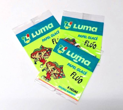 Papel Glace Fluo * 100