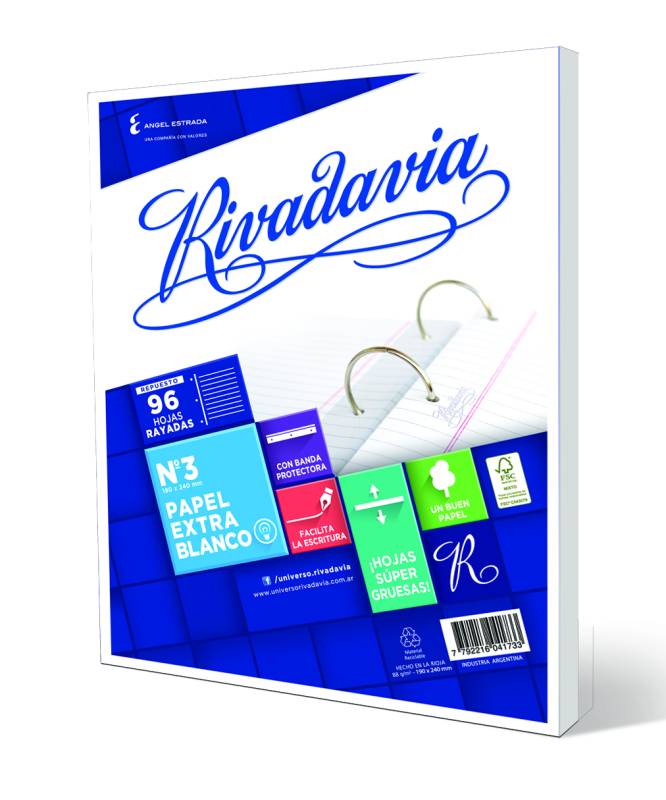Repuesto Rivadavia *96 Hojas E.bco