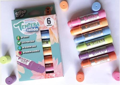 Tempera Sifap Solida *6 Pastel
