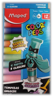Tempera Maped 8 Clasic + 4 Pastel