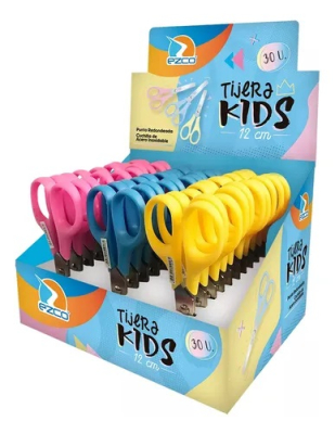 Tijera Ezco Kids 12Cm * 30Und