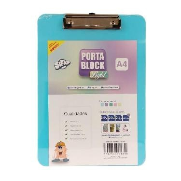 Portablock Sifap A4 Plastico Pastel