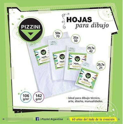 Hoja Dibujo Pizzini 50*70 106Gr