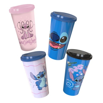Vaso Tapa Cafe 600Cm3 Lilo Y Stitch