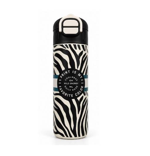 Botella Wild Cebra Black Bz193