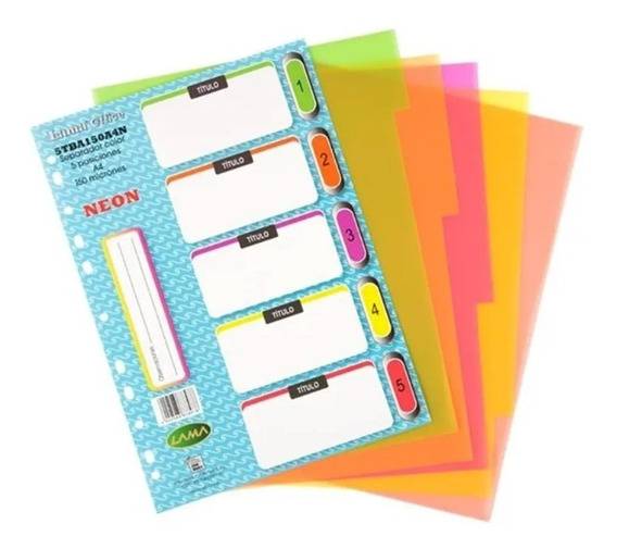 Separador Lama A4 5 Pos.