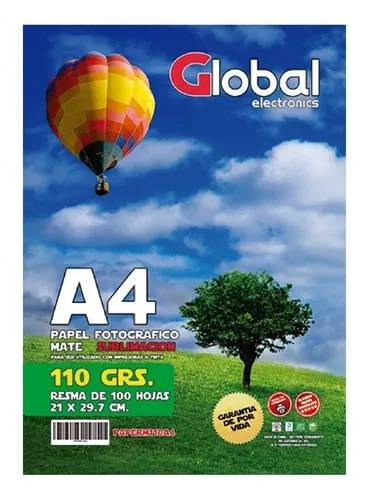 Papel Foto Global 110 *100Hj Mate