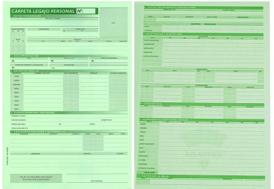 Carpeta Legajo Personal 2055 H