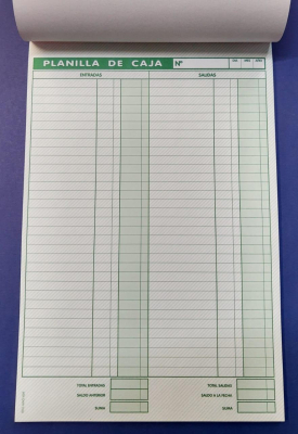 Planilla De Caja Vertical 463