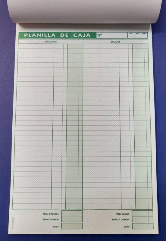 Planilla De Caja Vertical 463