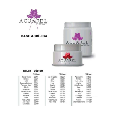 Base Acril.*200Cc Acuarel 10 A 390
