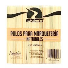 Palitos De Helado Ezco *50 Natural