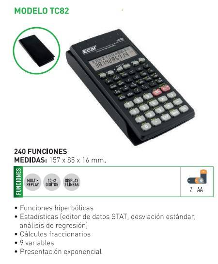 Calculadora Ecal Tc82 Cientifica