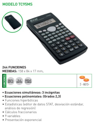 Calculadora Ecal Tc95Ms Cientifica