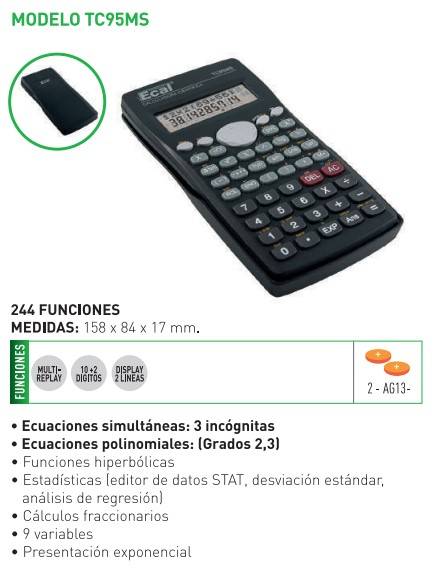 Calculadora Ecal Tc95Ms Cientifica