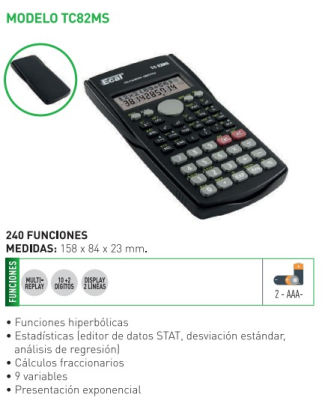 Calculadora Ecal Tc82 Ms Cientifica