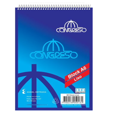 Block Congreso A6 C/Esp.* 80H